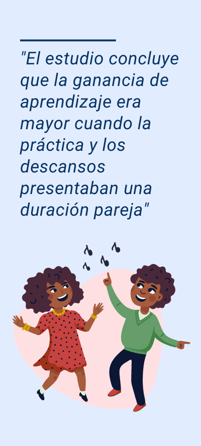 Descansos para asimilar conocimientos aprendidos